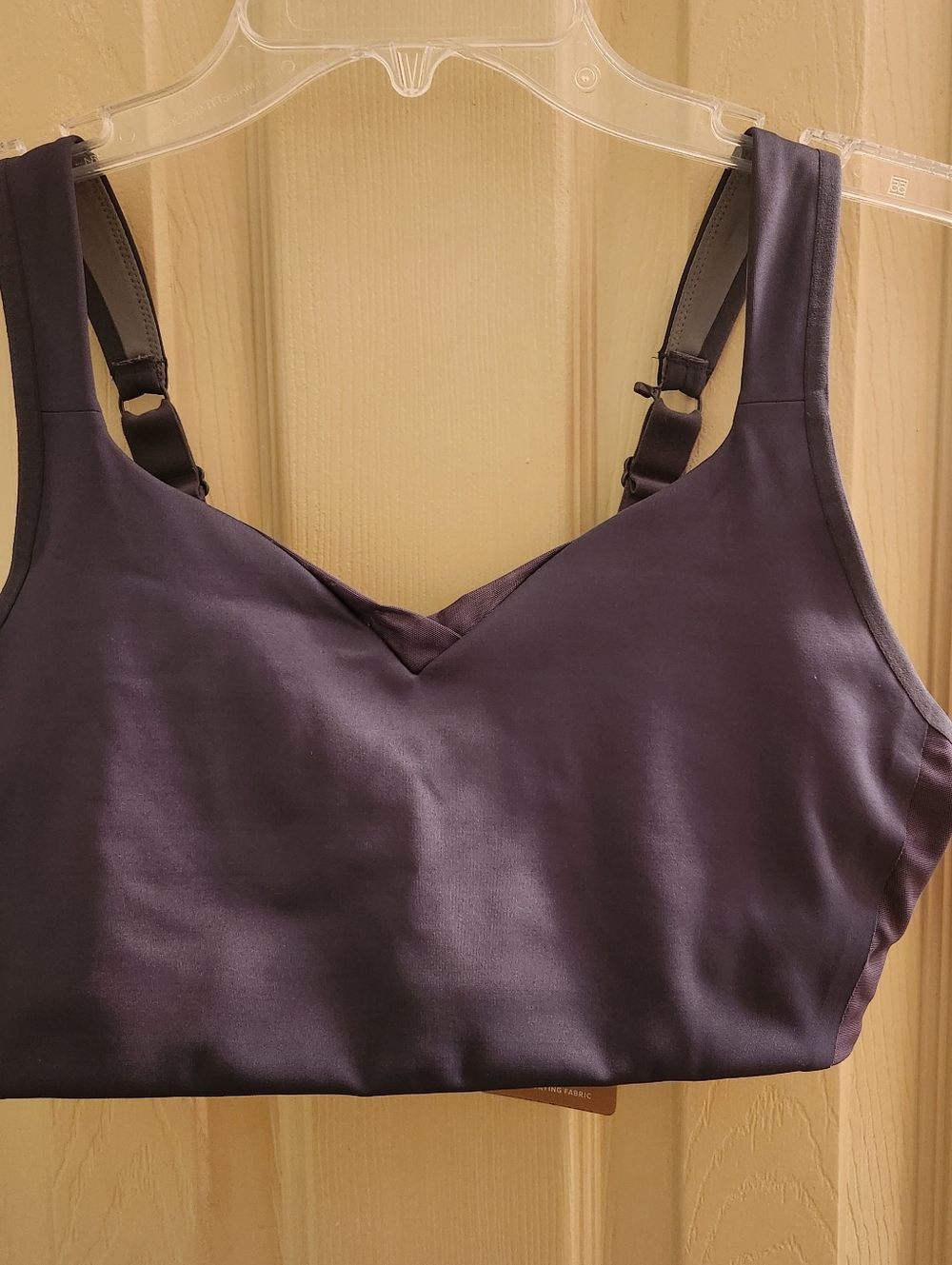 Brooks Satin & Mesh Drive Convertible Run Bra Sz 34DD in Asphalt grey